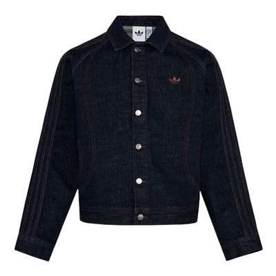 阿迪达斯三叶草情人节款休闲棉质牛仔运动夹克2026春男外套KT6338