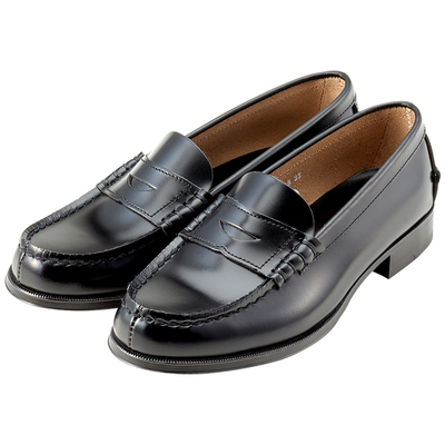 jk粗跟真皮学生百搭乐福鞋