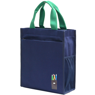 帆布手提袋 装书袋女小学生手提包拎书袋子防水补习袋补课手拎包