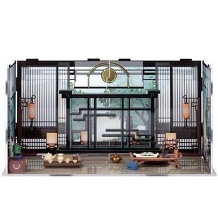 【擎苍】擎景国风雅系列-场景手办道具配件展示盒拼装模型小屋