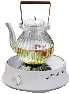 日式复古煮茶壶透明玻璃烧水壶