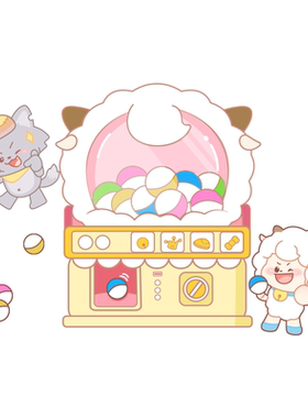 喜羊羊与灰太狼扭蛋机盲盒公仔