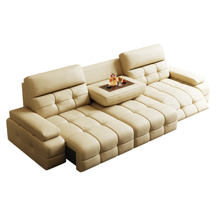 品洛劳伦斯电动真皮沙发客厅中古风高靠背头等太空舱半青皮沙发