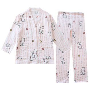 孕妇睡衣纯棉薄款夏季棉纱布月子服5月份产后产妇家居服哺乳衣