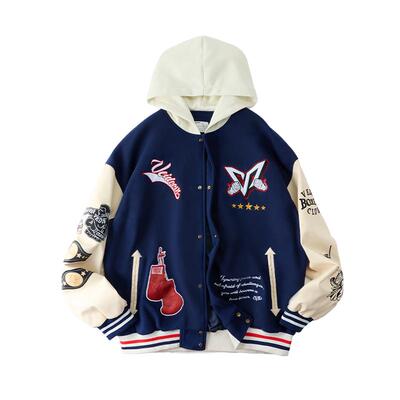 维动全力美式棒球服外套男女款秋