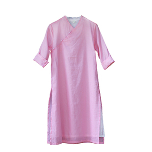 【纨扇】念江南唐装改良旗袍复古宽松禅意中式茶服连衣裙夏中长款