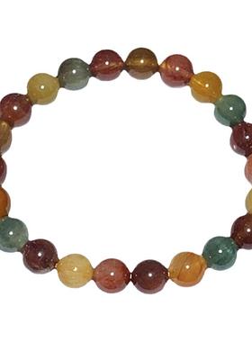 天然彩发晶手链绿发红发黄发兔毛