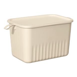 桌面收纳盒整理盒带盖长方形零食杂物家用衣服塑料收纳箱储物盒子