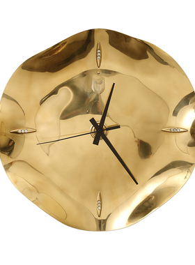 全铜轻奢挂钟客厅家用静音时钟表