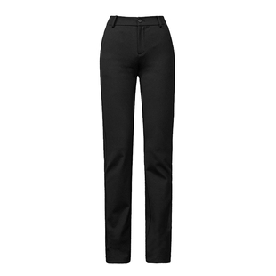 逸阳黑色加绒西装裤女2025年秋冬新款直筒高腰宽松哈伦烟管厚裤子