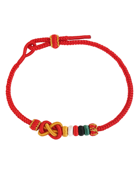 龙结五路财神红绳招财手链
