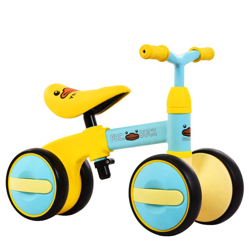 小黄鸭儿童平衡车1一3岁宝宝儿童车小孩自行车滑行车四轮防侧翻