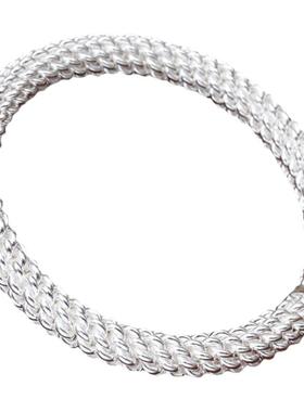 手工麻花手镯编织男女民族风镯子国风国潮开口手饰手环麻花镯纯色