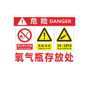 乙炔氧气安全存放标识牌安全生产标志牌乙炔瓶氧气瓶运输储存使用管理制度牌告知卡责任牌警示氧气四防标识牌