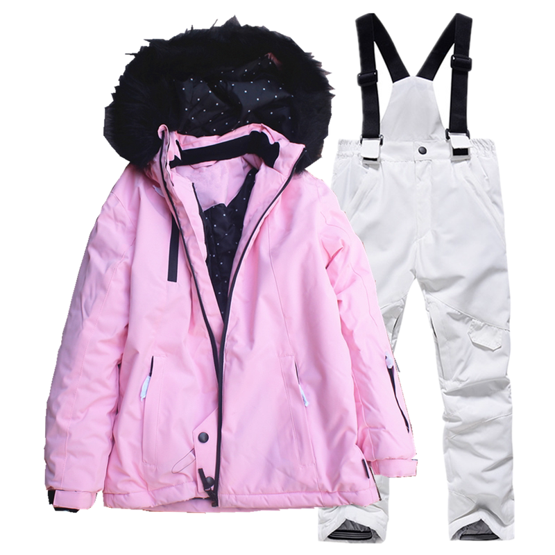儿童滑雪服滑雪裤套装中大童女童户外加厚保暖防水滑雪衣服两件套