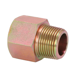 蓄能器接头碳钢补芯2/3/4/6分英制转公制20/22*1.5内外丝转换直通