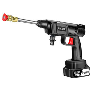 锂电池洗车枪合金长杆 扇形 直喷头进水口饮料瓶连接器收纳盒水管