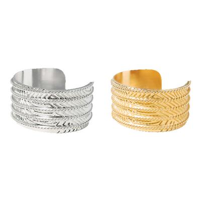 Wens部落系列图腾纹理金属手镯