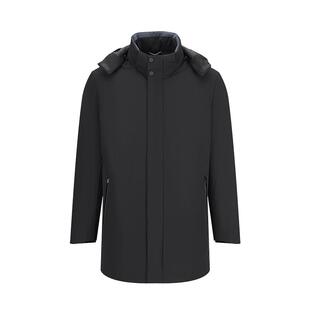 Alfieri艾法利男装秋冬季新款白鹅绒可拆帽舒适保暖中长款羽绒服