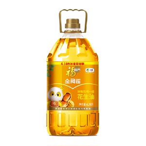 福临门浓香压榨花生油6.38L×1桶