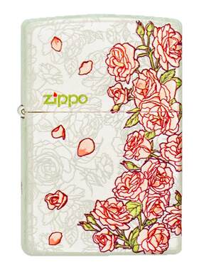 ZIPPO热恋玫瑰火机男女朋友送礼