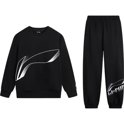 李宁儿童春秋男大童卫衣卫裤套装