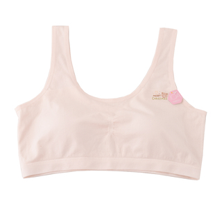 学生内衣无缝莫代尔女孩发育期小学初中二阶段小背心女童少女文胸