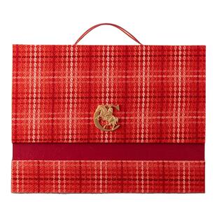 2025新款红酒皮盒葡萄酒包装礼盒两只装送礼喜庆小香风空盒手提箱