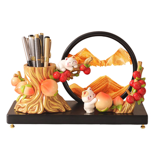 桃李满天下笔筒摆件办公室桌面轻奢高级感装饰品解压情绪稳定神器