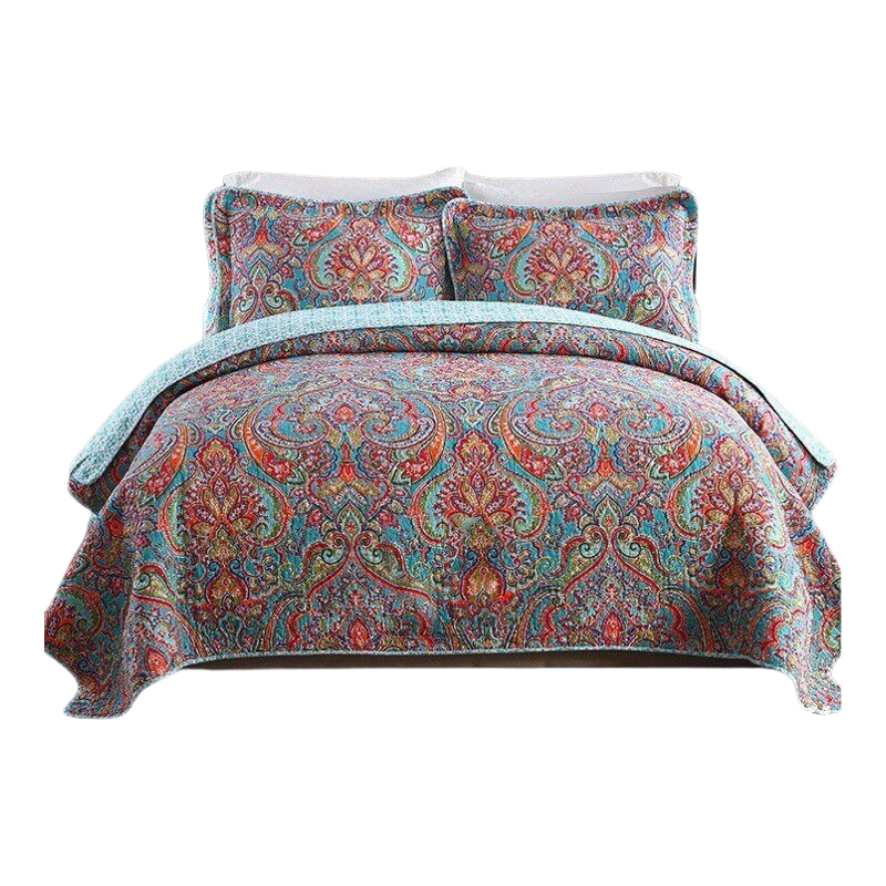 外贸出口欧美式纯全棉枕套床盖