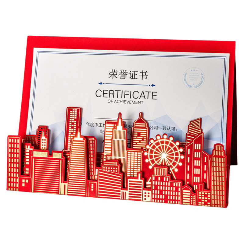 烫金立体造型高级感证书定制