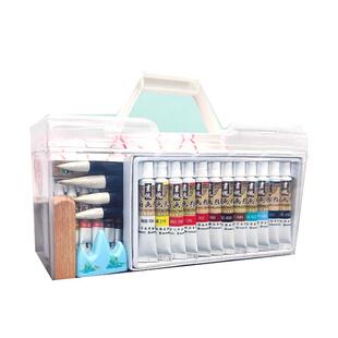 画魂国画颜料初学者套装12色24色中国画用品工具全套水墨画入门专业高级工笔画材料小学生儿童毛笔美术生专用