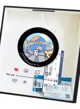 时光碎片票根收纳相框演唱会门票旅行明信片地图机票展示票据纪念