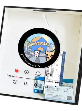 时光碎片票根收纳相框演唱会门票旅行明信片地图机票展示票据纪念
