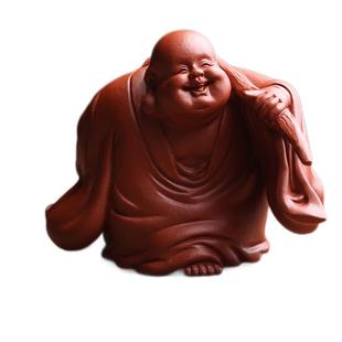 宜兴原矿紫砂茶宠摆件布袋弥勒佛李建伟手工茶玩精品可养功夫茶具