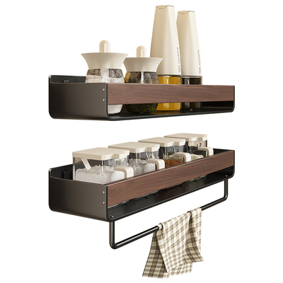 厨房调料置物架中古风免打孔壁挂