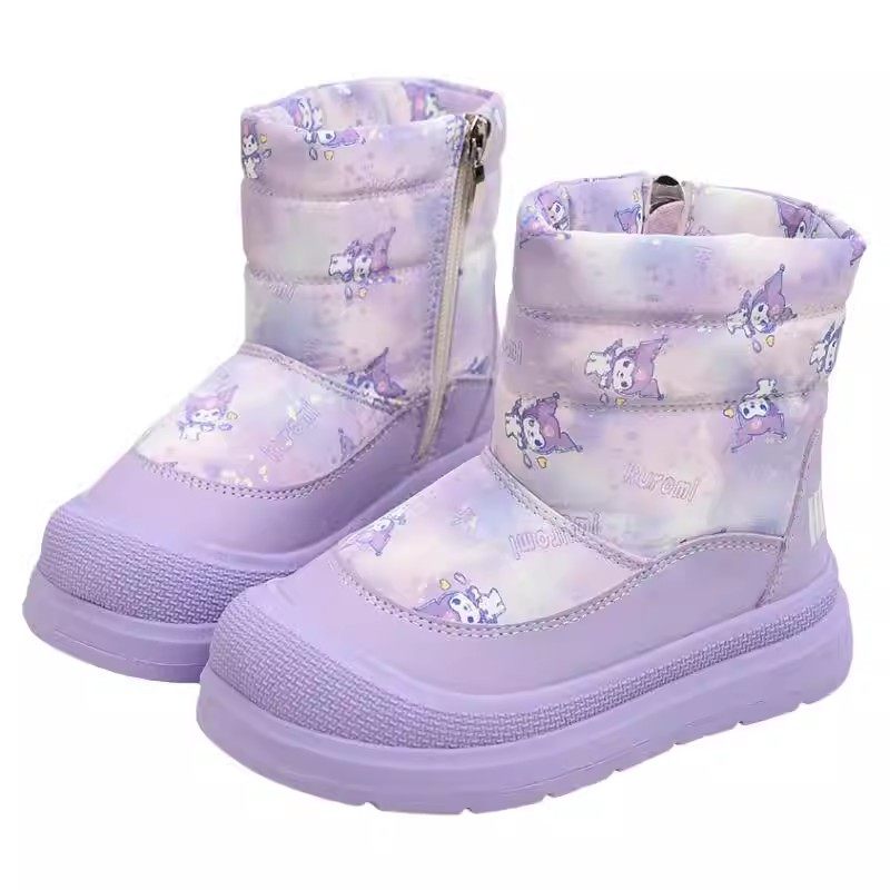 儿童雪地棉女童大棉鞋子女孩靴子