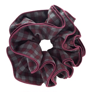 赵露思许妍同款发圈多层撞色格子大肠发圈设计氛围感发绳复古头饰