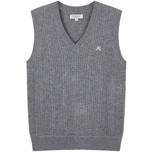 【T.W.R.C】TeenieWeenie小熊女装秋冬款学院风V领针织背心twrc