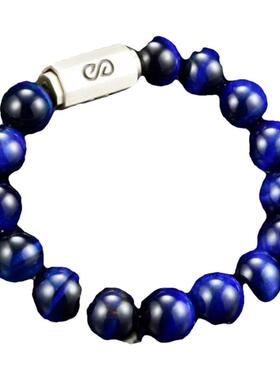 AAA虎眼石钢绳串珠男士手链