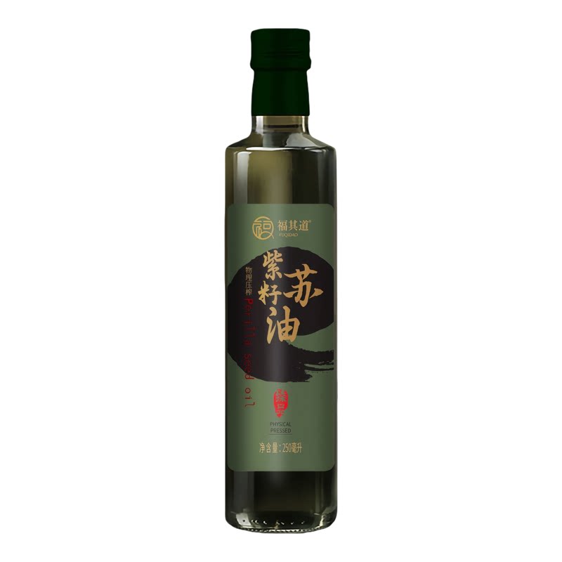 福其道紫苏籽油250ml 桦南原料低温冷榨纯油凉拌口服食用植物油