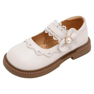 舞玛女童鞋子儿童公主小皮鞋2026新款春秋季女孩宝宝简约春款单鞋