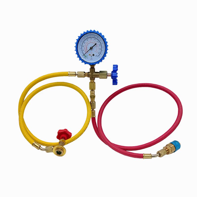 R134a汽车空调加氟表工具 家用定频变频空调加氟套装雪种表加液管