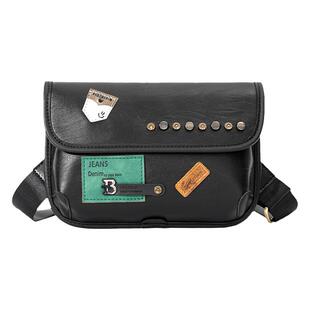 2025新款时尚胸包小挎包 韩版男包虎头包潮流背包潮男单肩包小包