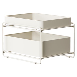 厨房下水槽置物架水池多功能调料收纳架锅具橱柜拉篮抽拉式分层架