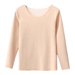 保暖内衣女秋冬新款加绒加厚打底衫德绒无痕内穿上衣秋衣