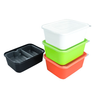 一次性外卖打包盒耐高温可微波双层食品级盖饭餐盒长方形日式便当