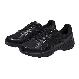 体能运动鞋训练鞋耐磨防滑跑步鞋黑色全黑透气作训鞋网面减震男款