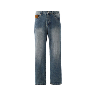 ZOZOFOREST【3246】“niu niu“13盎司2021M复古青蓝拼接牛仔裤