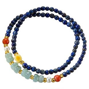 一生一石青金石手链女时尚高级感青金石手串首饰礼物送女友叠戴